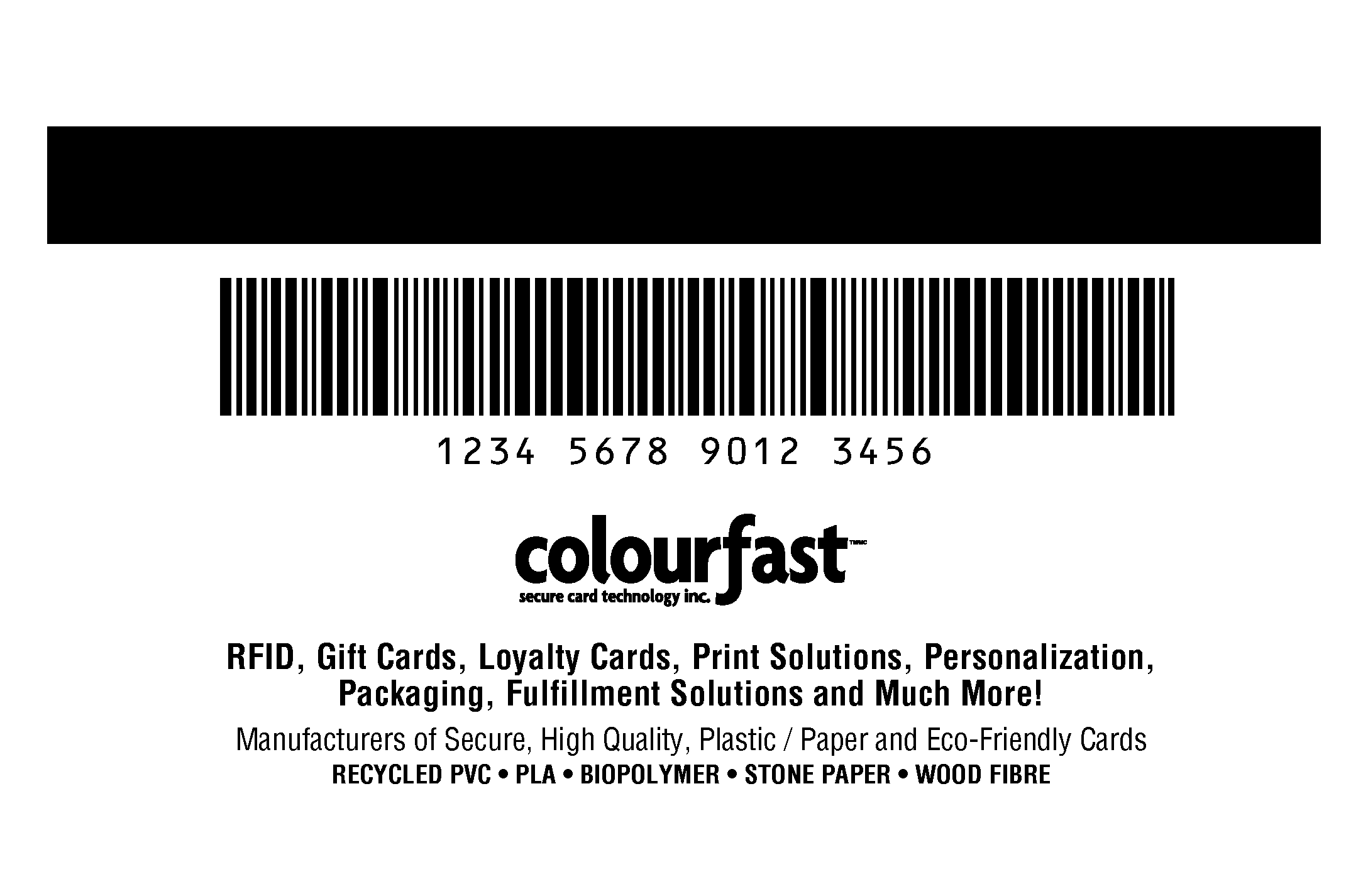 Image of Magnetic Stripe, Variable Barcode, Human-readable number